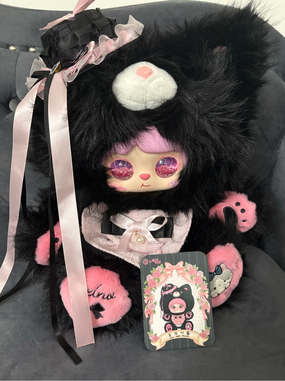 Mielno 800% Meow Rabbit Diary Series Secret Black Kitty Glittering Eyes